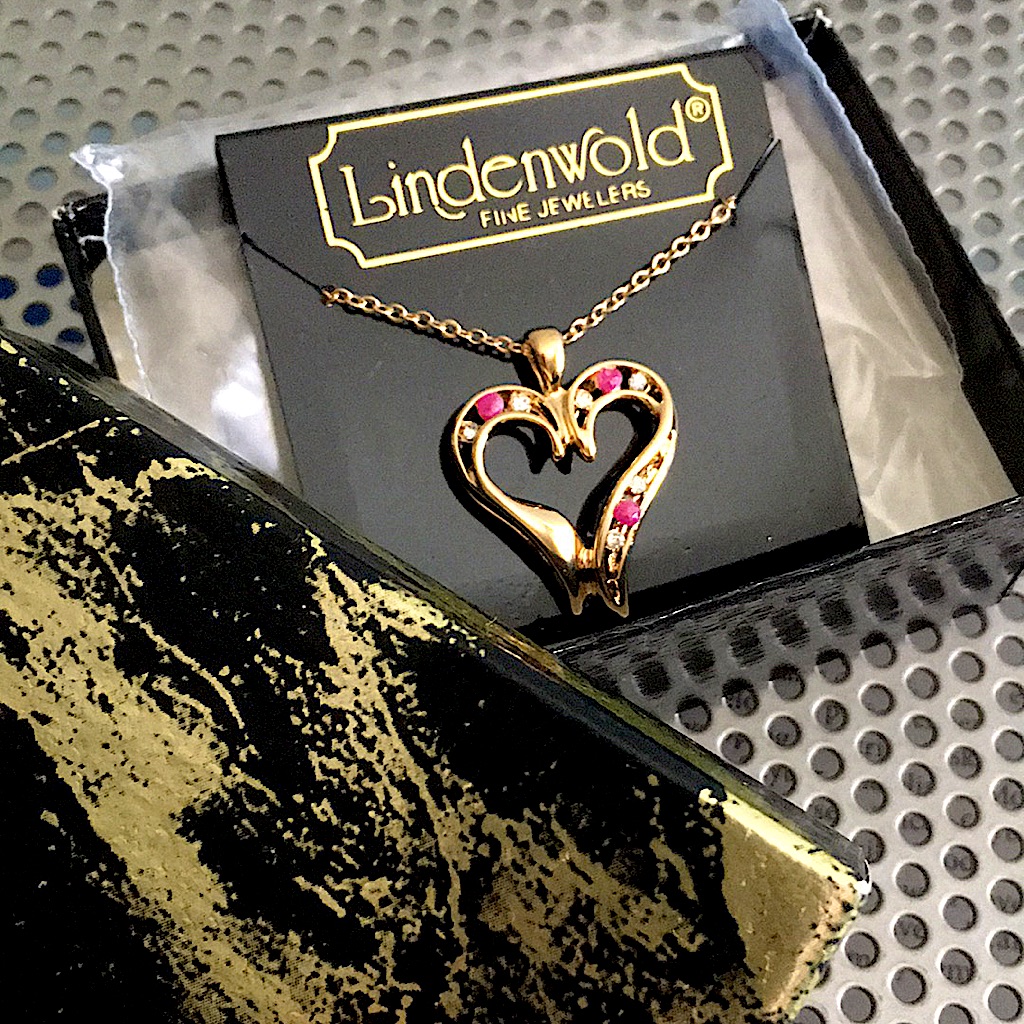 New Ruby Heart Pendant Necklace